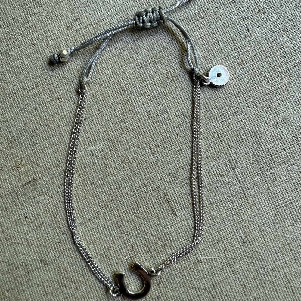 Stella & Dot Silver Crescent Charm Bracelet